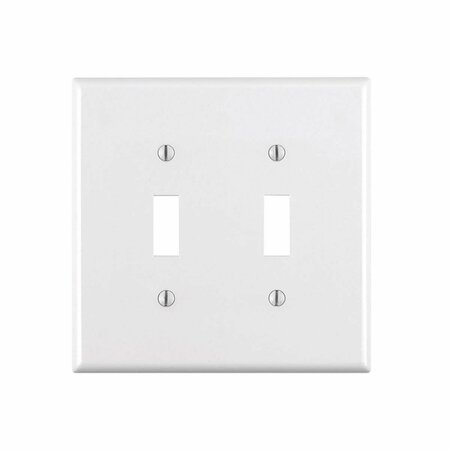 SPARK 2 Gang Toggle White Wallplate SP3307858